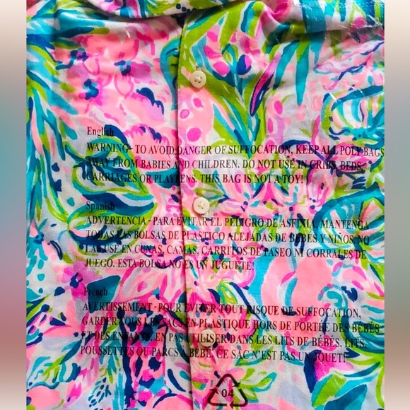 NWT LILLY PULITZER Lilly's Favorite Things PJ Top Knit Button-Up Multi - Picture 7 of 7